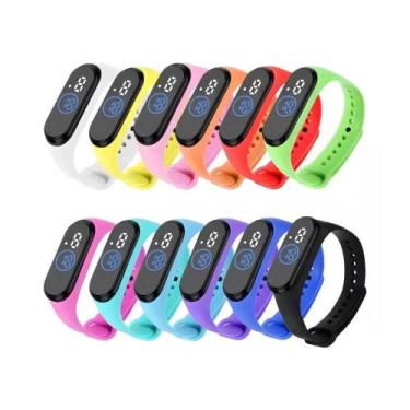 Imagem de Kit 30 Relógio Digital Esportivo Led Band Cores Sortidas - Microwear