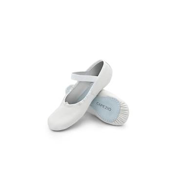 Imagem de Capezio Tênis de balé feminino Daisy 205 (bebê/criança pequena), branco, 6,5 M EUA Toddler, Branco, 20