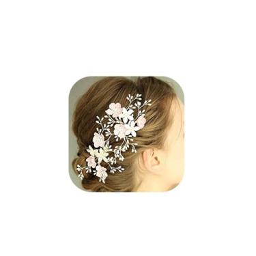 Imagem de FXmimior Touca de cabeça de flor de casamento vintage decoração de cabelo contas de cristais acessórios de cabelo diadema pinos de formatura acessório de festa de casamento noite para mulheres e