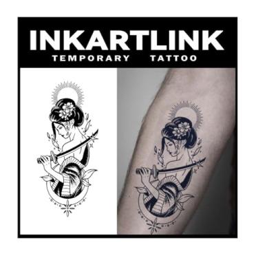 Imagem de INKARTLINK Tattoo Tech, 2 Folhas De Tatuagem Semipermanente Grande, Tatuagens Temporárias Com Design Artístico Para Adultos, Duram 1 A Semanas, À Prova D'Água, Aparência Realista, Sem Adesivo, Refle