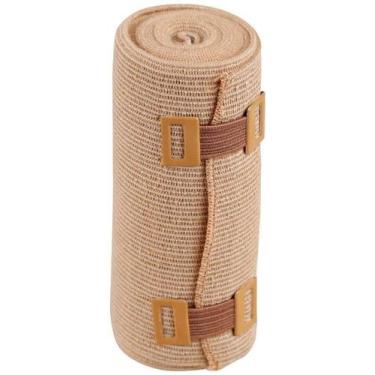 Imagem de Atadura elástica média compressão com presilhas para fixação 15cmx 1,3