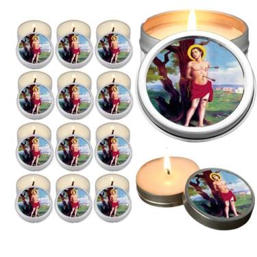 Imagem de 10 Velas Aromaticas Lembrancinhas Santa Teresa de Calcutá na Latinha D