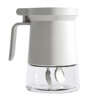 Imagem de Açucareiro Porta Temperos em Vidro com Tampa e Colher, Porta Condimentos Com Tampa e Colher Livre de BPA – 350ml Design Moderno Prático, Versátio para Cozinha Organizada e Elegante.