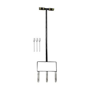 Imagem de WeiLaiKeQi Aerador de gramado, ferramenta de jardim 2 em 1, manual para jardinagem, equipamento de cuidado com o gramado, aerador de grama multifuncional para