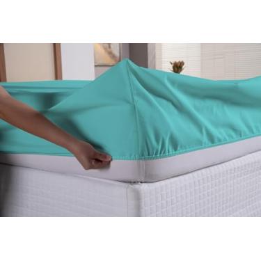 Imagem de Lençol Avulso Com Elástico 400 Fios Toque Macio Varios Tamanhos Solteiro - Casal - Queen - King (Tiffany, King)