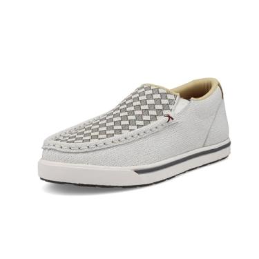 Imagem de Twisted X Chuteiras infantis sem cadarço, Branco e cinza, 18