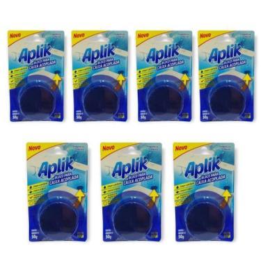 Imagem de Kit 7 Bloco Caixa Acoplada Detergente Sanitário Até 300 Descargas Mari