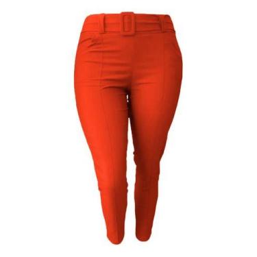 Imagem de Calça Feminina Social Com Bolsos E Com Cinto Tendência Frio  - BUCCI B