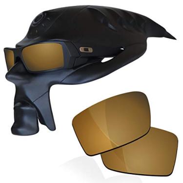 Imagem de Lentes polarizadas RockShell para óculos de sol Oakley Gascan, Austin Gold Mirrorfirm - Geekpolar, One Size