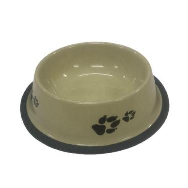 Imagem de Comedouro E Bebedouro Estampado Aço Inoxidável Meu Pet Verde