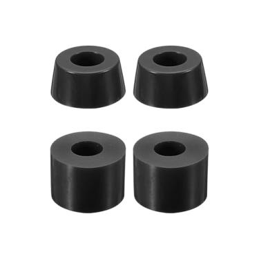 Imagem de PATIKIL Buchas de skate, 2 conjuntos de buchas de caminhão de placa longa de poliuretano 90A para peças de skate, preto