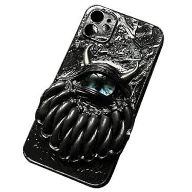 Imagem de Unitvbba Capa de telefone gótica 3D feita à mão com olho de monstro – ajuste personalizado para todos os modelos de telefone – exclusiva para fãs de terror, cosplay, amantes da estética escura (olhos