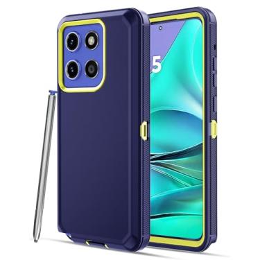Imagem de Jiunai Capa para celular Moto G Stylus 5G 2025 resistente à proteção contra quedas de camada dupla sem tela à prova de poeira resistente TPU fosco minimalista para Motorola G Stylus 2025 modelo