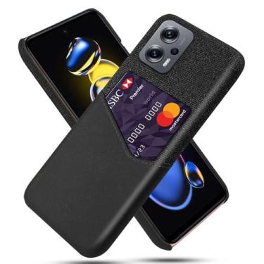 Imagem de Capa para Xiaomi Redmi Note 11T PRO PLUS,Tela e tampa de couro PU,Antideslizante,360°cobertura completa à prova de choque com 1 slot de cartão atrás,Prevenção de queda-Black