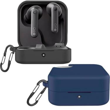Imagem de [Pacote com 2] Capa easyBee compatível com CMF Buds Pro 2 / Buds 2 / Buds 2 Plus, capa de carregamento de fones de ouvido, 2 chaveiros, alça antiperda, kit de proteção à prova de choque de silicone