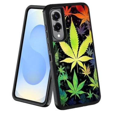 Imagem de stmedazm Capa protetora de corpo inteiro para Galaxy S25 Edge de grau militar [3 camadas] à prova de poeira à prova de choque para Samsung Galaxy S25 Edge 5G (6,7 polegadas, 2025), folha de maconha