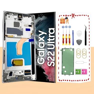 Imagem de LNONLS Tela Lcd Oled Para Samsung Galaxy S22 Ultra 5G, Conjunto De Substituição, Digitalizador Touch Com Moldura, Kits Ferramentas S908U S908A, Versão Americana