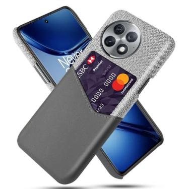 Imagem de Capa para Oneplus ACE 2 PRO,Tela e tampa de couro PU,Antideslizante,360°cobertura completa à prova de choque com 1 slot de cartão atrás,Prevenção de queda-Gray