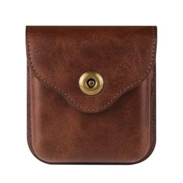 Imagem de Suporte de clipe de cinto para celular masculino compatível com Galaxy Z Flip 7/6/5/4/3/2/5G/Motorola RAZR 5G/60/60 Ultra/50/50 Ultra/40/40 Ultra/Huawei Pocket 2/Pocket s, bolsa de cinto de couro para