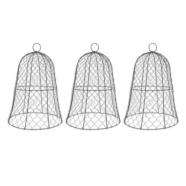 Imagem de 10 Pacotes de Fio de Frango Preto para Jardim Cloche Protetor de Plantas Cloche Capa de Fio Cloche Com Gancho para Proteção de Plantas Funciona Perfeitamente para Sementes, Mudas