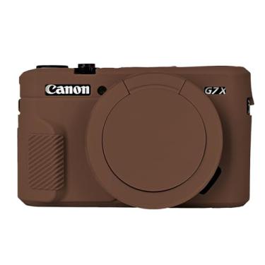 Imagem de Easy Hood Capa G7X Mark Ii, Protetora Para Câmera Digital Canon Powershot, De Lente Removível, Silicone, Corpo Borracha Macia - Marrom
