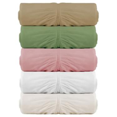 Imagem de Kit 5 Lençóis Malha Casal com Elastico Vivaldi - Fio 30/1 Penteado - 100% Algodao (Kit2)