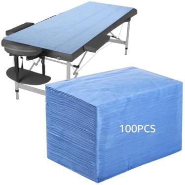 Imagem de FELISTORY Lençóis de mesa de massagem descartáveis azuis