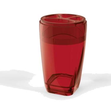 Imagem de Porta Escova De Dentes Com Divisorias  - UZ Utilidades, Vermelho