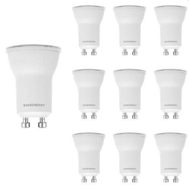 Imagem de 10 Lâmpada Led Save Energy Mini Dicróica Mr11 4W Gu10 Bivolt 2700K Luz