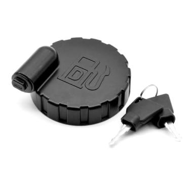 Imagem de HAOTOM Tampa de tanque de combustível diesel 123/05892 com 2 chaves compatível com retroescavadeira JCB substitui 123-05892 331-33064 331-45908