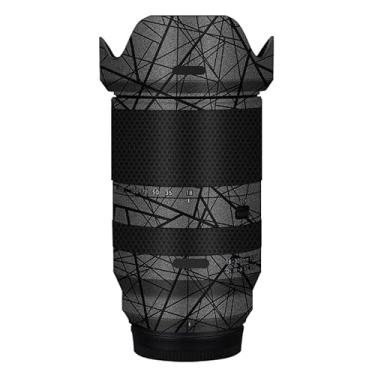 Imagem de Adesivo protetor de câmera de película de vinil para lente para Tamron 18-300 mm F3.5-6.3 adequado para acessórios de fotografia de montagem Fuji 18-300 (cinza cruzado)