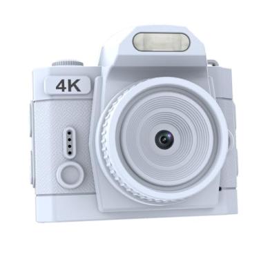 Imagem de Zopsc Câmera Digital de Chaveiro 4K, Câmera de Vídeo Micro Vídeo de 64MP Com 19 Efeitos de Filtro 78 ° Luz de Preenchimento LED de Larga Angular, Câmeras Pequenas Portáteis para (Branco)