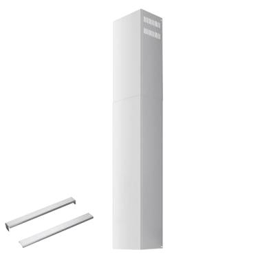 Imagem de HTH HTHomeprod Exaustor De Parede Ajustável, Duto Extensão Aço Inoxidável, 203 Mm Largura, Tampa Do Tubo Exaustão Com Suportes Montagem