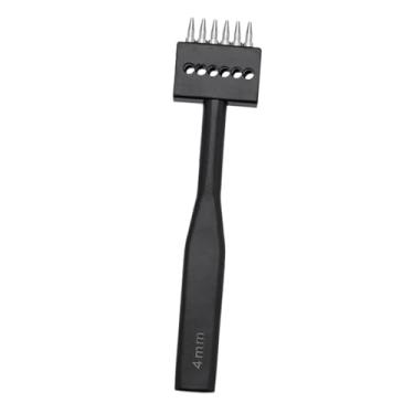 Imagem de Esquirla Ferramenta de punção de couro de couro Furro redondo perfurador de cinto de correia resistente ferramentas auxiliares Ferramenta de perfuração de, 6 Dente