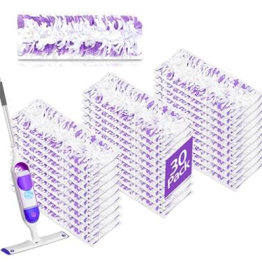 Imagem de Lxinzd 30 refis de Powermop descartáveis para esfregões Swiffer Power, almofadas de limpeza de spray sem perfume, compatíveis com Swiffer PowerMop