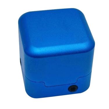 Imagem de Generic Suporte para giz de sinuca, recipiente resistente de liga de alumínio, caixa prática para armazenamento de giz de sinuca, Azul