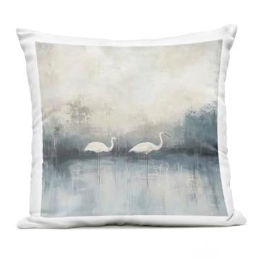 Imagem de Stupell Industries Travesseiro Still Waters Soft Wings impresso ao ar livre, 45 x 18 x 45, bege