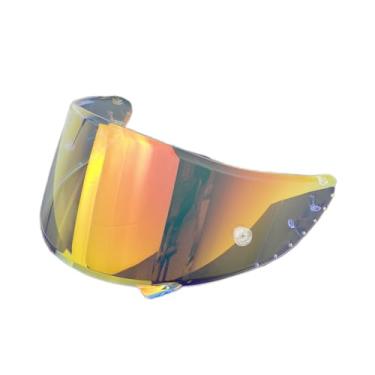 Imagem de Protetor de capacete X14 para SHOEI Z7 CWR1 RF1200 Xspirit NXR viseira alta resistência proteção solar corte UV Visera Casco Moto acessórios (Revo Clear Red-dia e noite)
