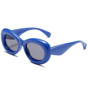 Imagem de Óculos de sol retrô com armação redonda, moda masculina e feminina, tendência luxuosa, punk, verde (C4)