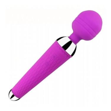 Imagem de Vibrador Massageador Estimulador Corporal Varinha Mágica. Com10 Vibrações e 20cm. Recarregável