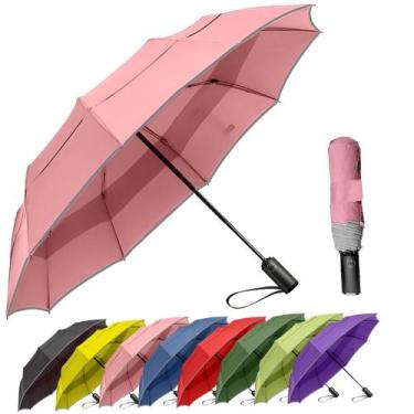 Imagem de Guarda-chuva de viagem MRTLLOA à prova de vento impermeável de 49 pole