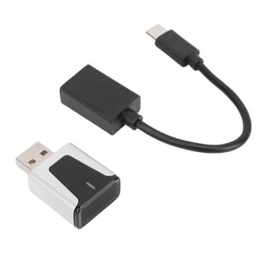 Imagem de Zyyini Adaptador de Sem Fio M3, Adaptador de Carro Sem Fio de 2 Em 1 para o e para Auto, Com 5,8g WiFi BT e Tipo C para Cabo USB, para IOS 10.0 e Acima