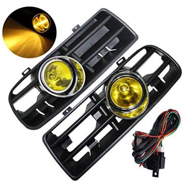 Imagem de Grade de para-choque dianteiro para V-W Mk4 Jetta Golf GTI 1998-2004 com luz de neblina de tungstênio