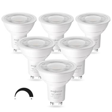 Imagem de SHINESTAR Pacote com 6 lâmpadas LED MR16, base GU10, 5,5 W (equivalente a 50 W), branco quente 3000K, lâmpada refletora regulável