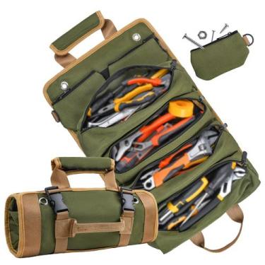 Imagem de Bolsa de ferramentas EWSNM Heavy Duty Portable Roll Up Green