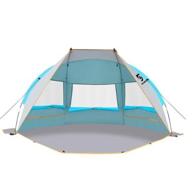 Imagem de Tenda de praia UNICAMPER, abrigo solar para 2-3 pessoas, UPF 50+, azul