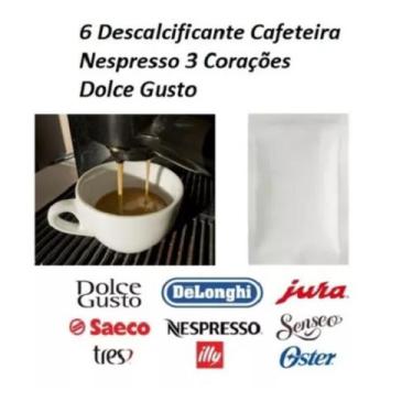 Imagem de 6 Descalcificante Cafeteira Nespresso 3 Corações Dolce Gusto