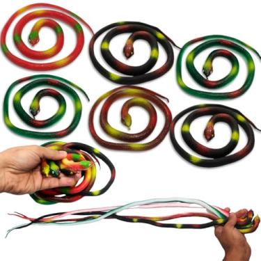 Imagem de Cobras Brinquedo Borracha Silicone Sensorial Molinho Kit