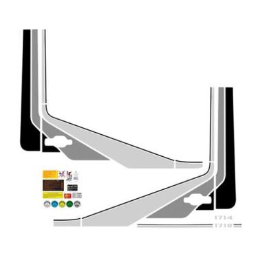 Imagem de Faixa Caminhão Mercedes Benz 1714/1718 Adesivo Prata - SPORTINOX, Cami