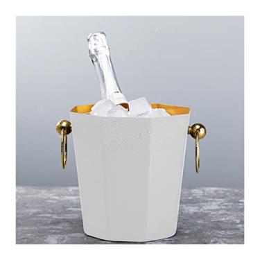Imagem de Balde de gelo para festas recipiente octogonal balde de gelo aço inoxidável champanhe vinho balde de gelo mantém o gelo frio para casa bar refrigerar cerveja e vinho recipiente de gelo balde de vinho